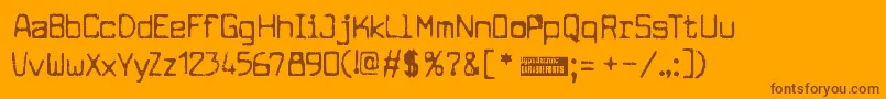 Cuomotyp Font – Brown Fonts on Orange Background