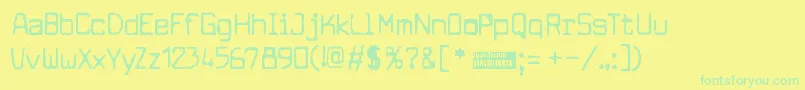 Police Cuomotyp – polices vertes sur fond jaune