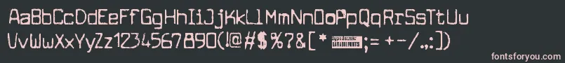Cuomotyp Font – Pink Fonts on Black Background