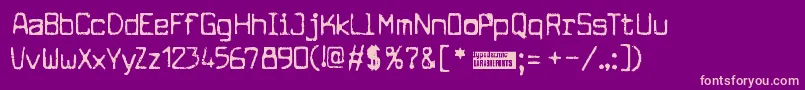 Cuomotyp Font – Pink Fonts on Purple Background