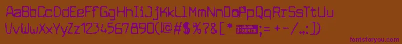Шрифт Cuomotyp – фиолетовые шрифты на коричневом фоне