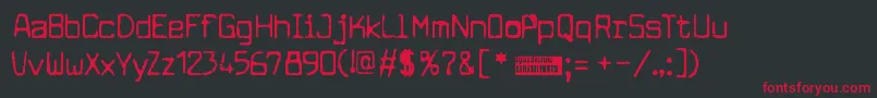 Cuomotyp Font – Red Fonts on Black Background