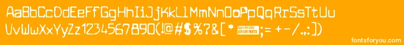 Cuomotyp Font – White Fonts on Orange Background