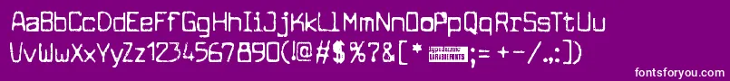 Cuomotyp Font – White Fonts on Purple Background