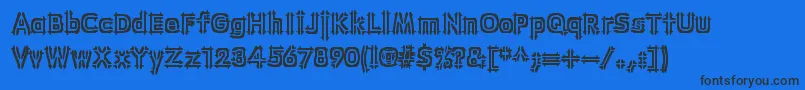 WincingBrk Font – Black Fonts on Blue Background