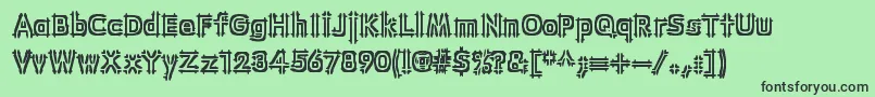 WincingBrk Font – Black Fonts on Green Background
