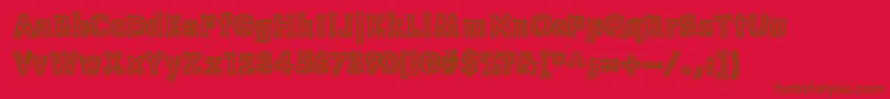 WincingBrk Font – Brown Fonts on Red Background