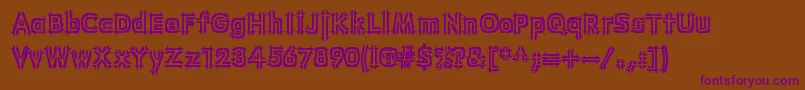 WincingBrk Font – Purple Fonts on Brown Background