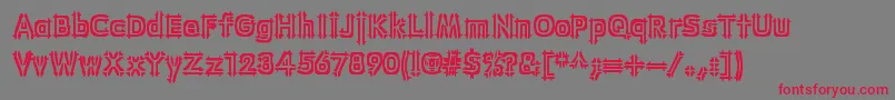 Шрифт WincingBrk – красные шрифты на сером фоне