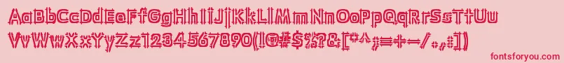 WincingBrk Font – Red Fonts on Pink Background
