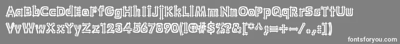 WincingBrk Font – White Fonts on Gray Background
