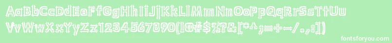 WincingBrk Font – White Fonts on Green Background