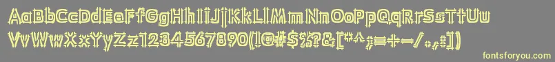 WincingBrk Font – Yellow Fonts on Gray Background