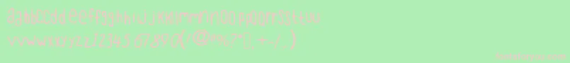 Outthebackdoor Font – Pink Fonts on Green Background