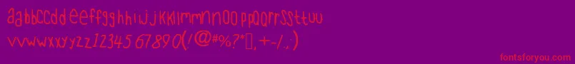 Outthebackdoor Font – Red Fonts on Purple Background