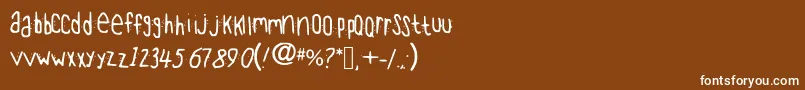 Outthebackdoor Font – White Fonts on Brown Background