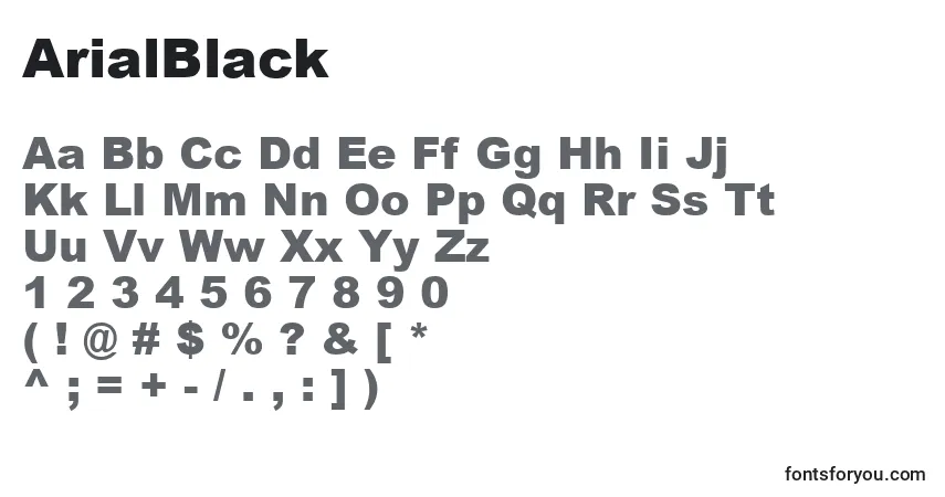 Schriftart ArialBlack – Alphabet, Zahlen, spezielle Symbole