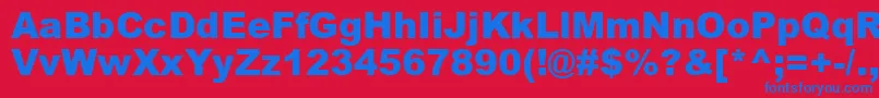 ArialBlack Font – Blue Fonts on Red Background
