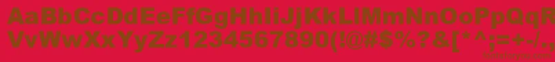 ArialBlack Font – Brown Fonts on Red Background