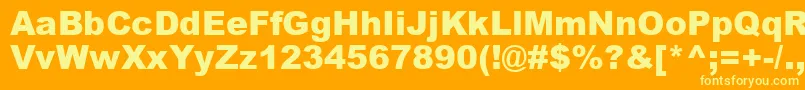 ArialBlack Font – Yellow Fonts on Orange Background
