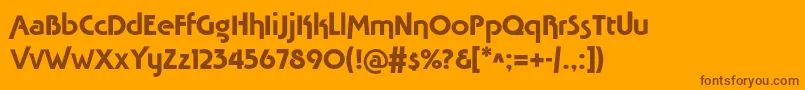 Tavridaadc Font – Brown Fonts on Orange Background