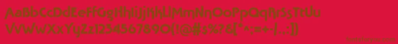 Tavridaadc Font – Brown Fonts on Red Background