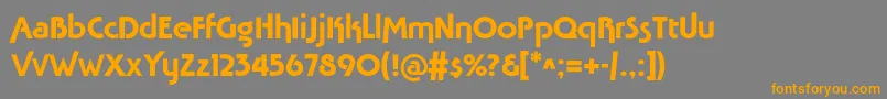 Tavridaadc Font – Orange Fonts on Gray Background