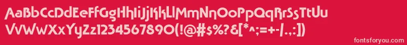 Tavridaadc Font – Pink Fonts on Red Background