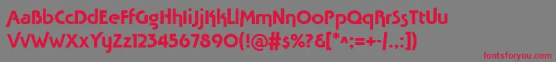 Tavridaadc Font – Red Fonts on Gray Background