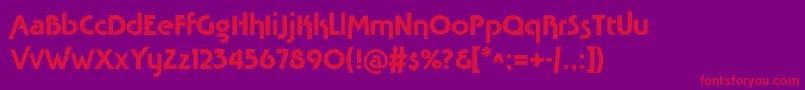 Tavridaadc Font – Red Fonts on Purple Background