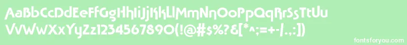 Tavridaadc Font – White Fonts on Green Background