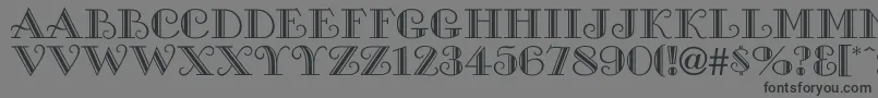 GalleriaNormal Font – Black Fonts on Gray Background