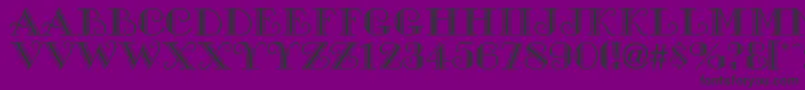 GalleriaNormal-Schriftart – Schwarze Schriften auf violettem Hintergrund