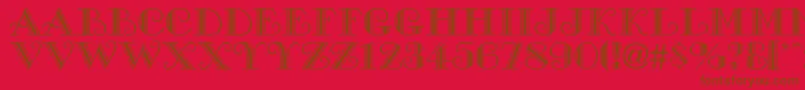 GalleriaNormal Font – Brown Fonts on Red Background