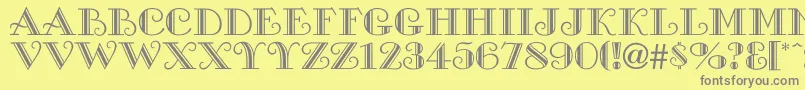 GalleriaNormal Font – Gray Fonts on Yellow Background