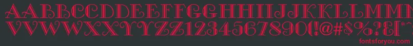 GalleriaNormal Font – Red Fonts on Black Background