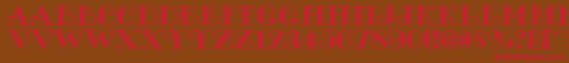 GalleriaNormal Font – Red Fonts on Brown Background
