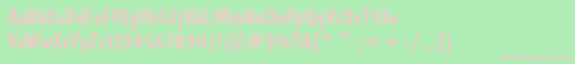 DomCasualBt Font – Pink Fonts on Green Background