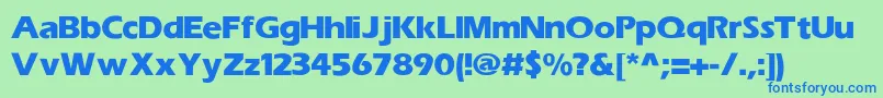 TiliBold Font – Blue Fonts on Green Background