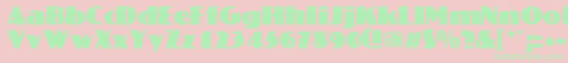 Koloss Font – Green Fonts on Pink Background