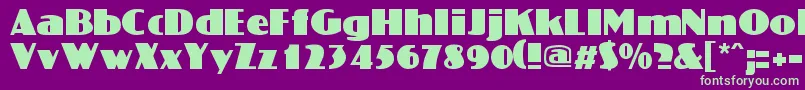 Czcionka Koloss – zielone czcionki na fioletowym tle