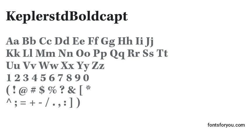 Fuente KeplerstdBoldcapt - alfabeto, números, caracteres especiales