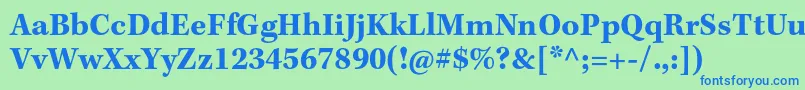 フォントKeplerstdBoldcapt – 青い文字は緑の背景です。