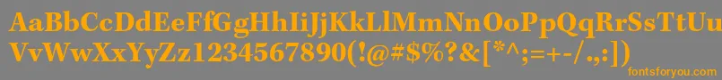 フォントKeplerstdBoldcapt – オレンジの文字は灰色の背景にあります。