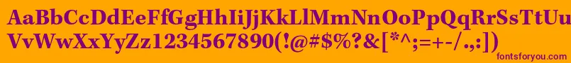 KeplerstdBoldcapt Font – Purple Fonts on Orange Background