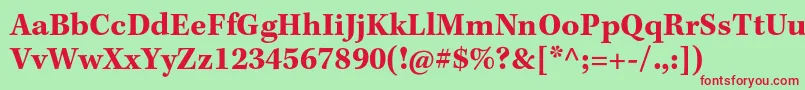 KeplerstdBoldcapt Font – Red Fonts on Green Background