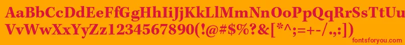 KeplerstdBoldcapt Font – Red Fonts on Orange Background