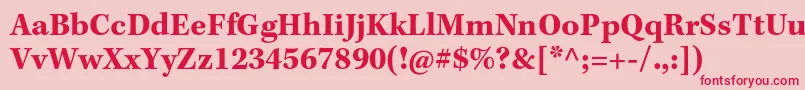 フォントKeplerstdBoldcapt – ピンクの背景に赤い文字