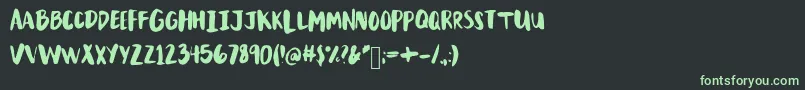 フォントMixbrush – 黒い背景に緑の文字