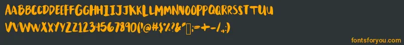 Mixbrush Font – Orange Fonts on Black Background